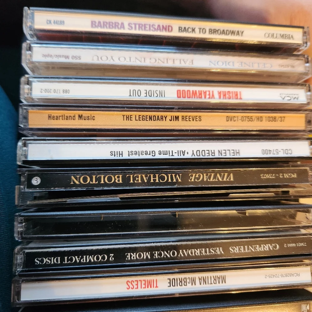 Many CD's With Black CD Storage Case